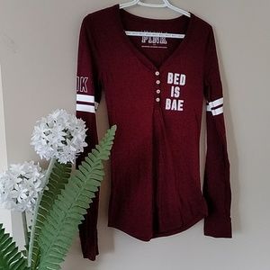 Dark red PINK pajama top